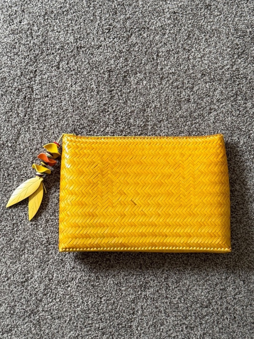 Bright Golden Yellow 1960s Straw Clutch True Vintage by Exclusively for VALERIE